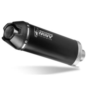Escape Mivv AK-1 negro con tapa de carbono Kawasaki Z 500 / SE 2024- Â· 3